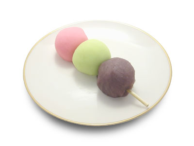 春の上生菓子 三色だんご